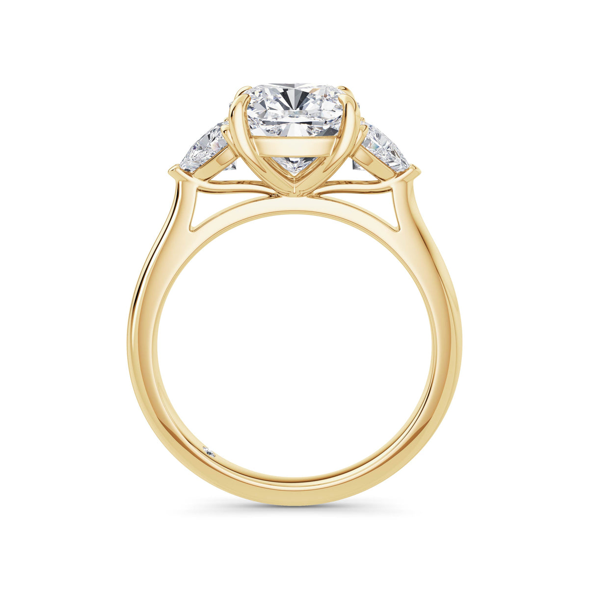 Martha 18k Yellow Gold Cushion Trilogy