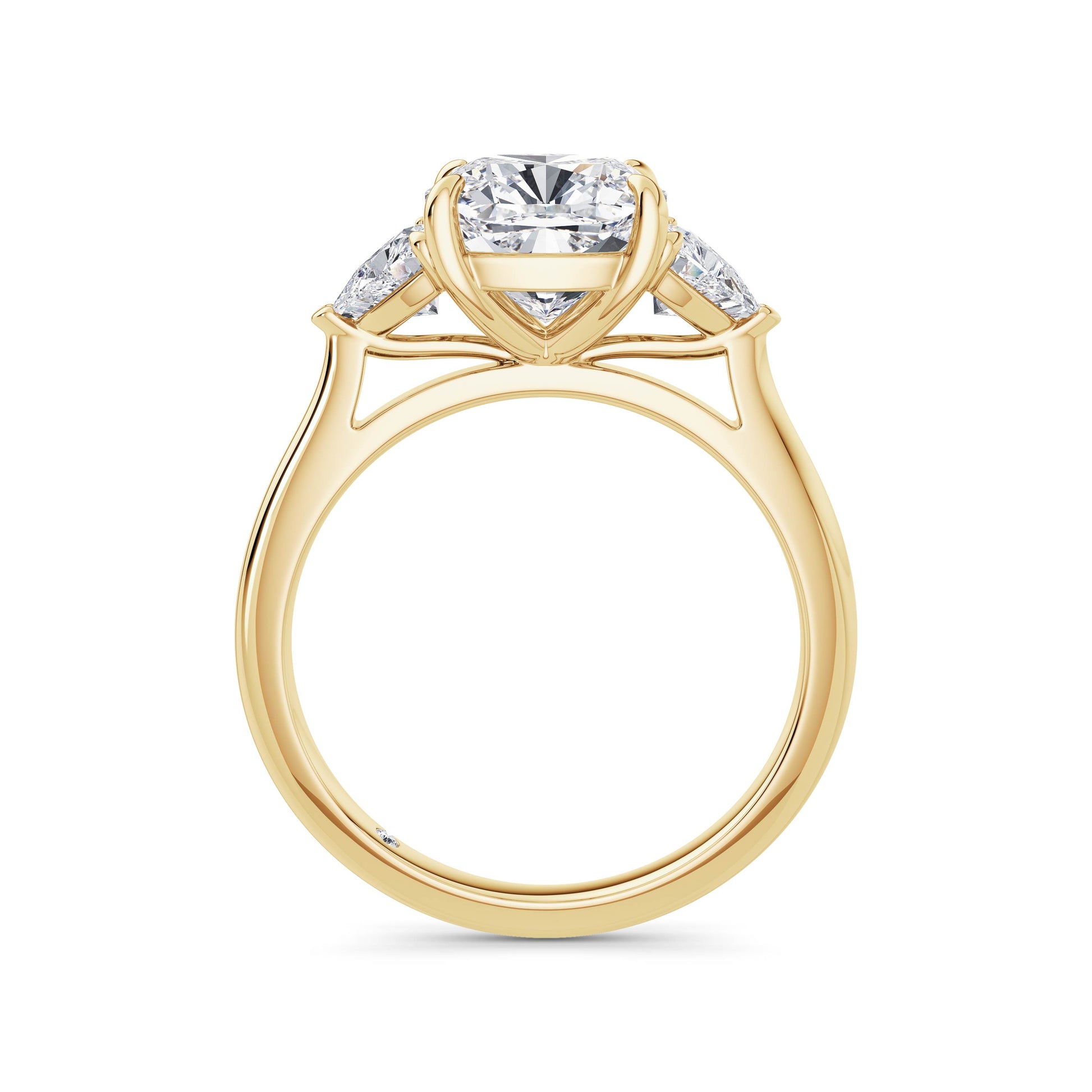 Martha 18k Yellow Gold Cushion Trilogy