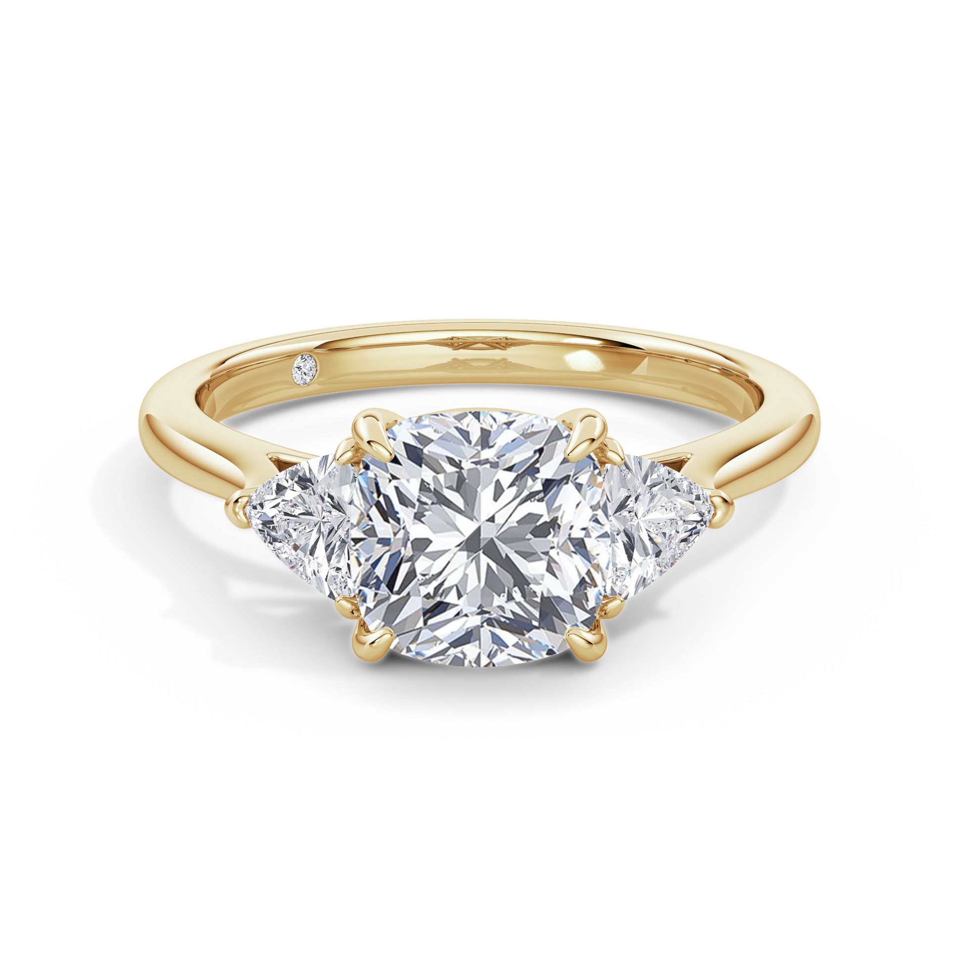 Martha 18k Yellow Gold Cushion Trilogy
