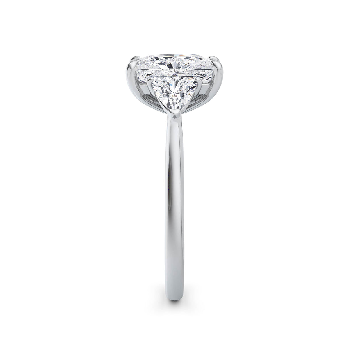 Martha Platinum Elongated Cushion Trilogy