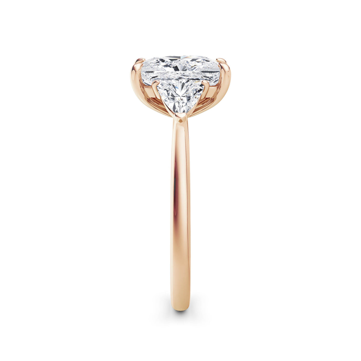 Martha 18k Rose Gold Elongated Cushion Trilogy