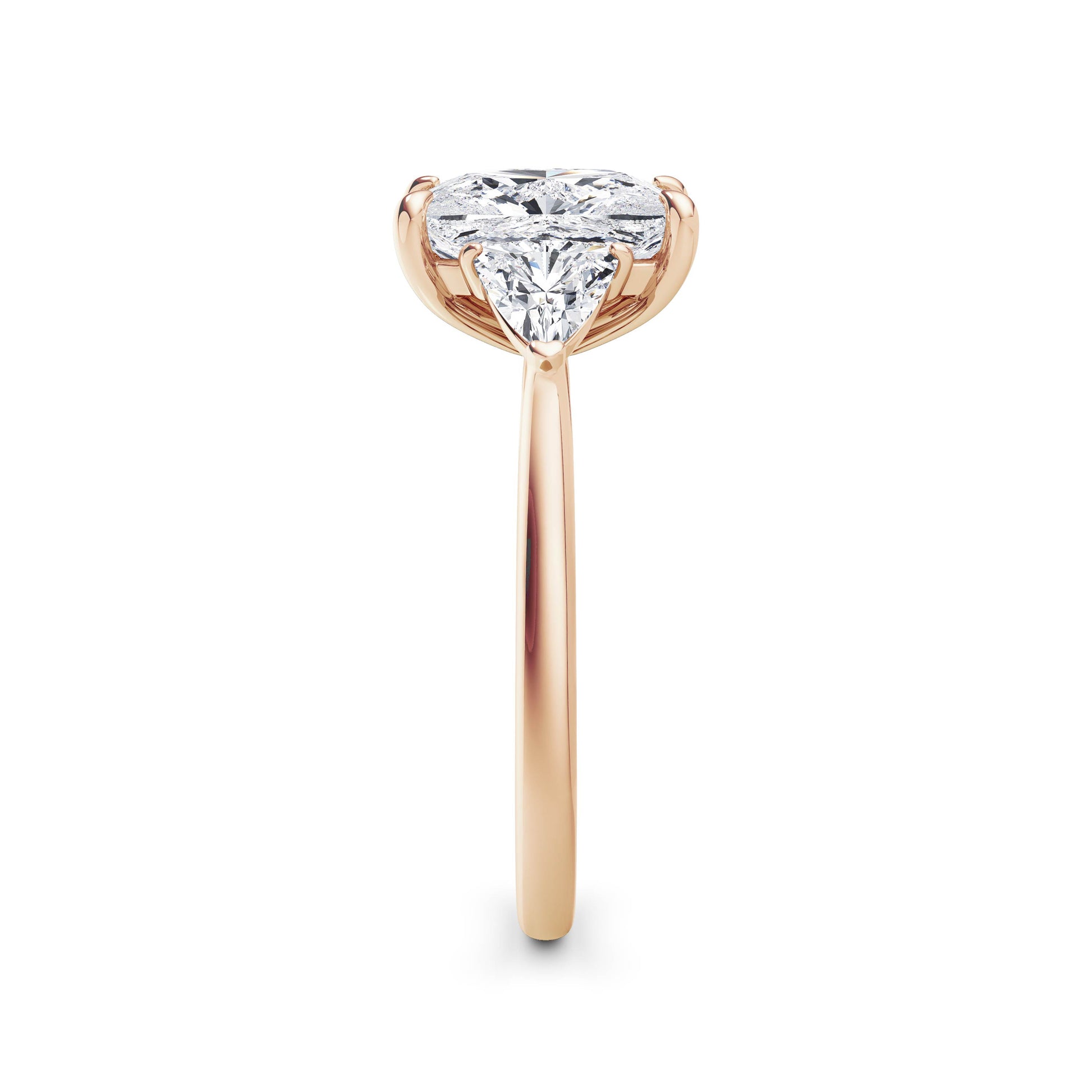 Martha 18k Rose Gold Elongated Cushion Trilogy