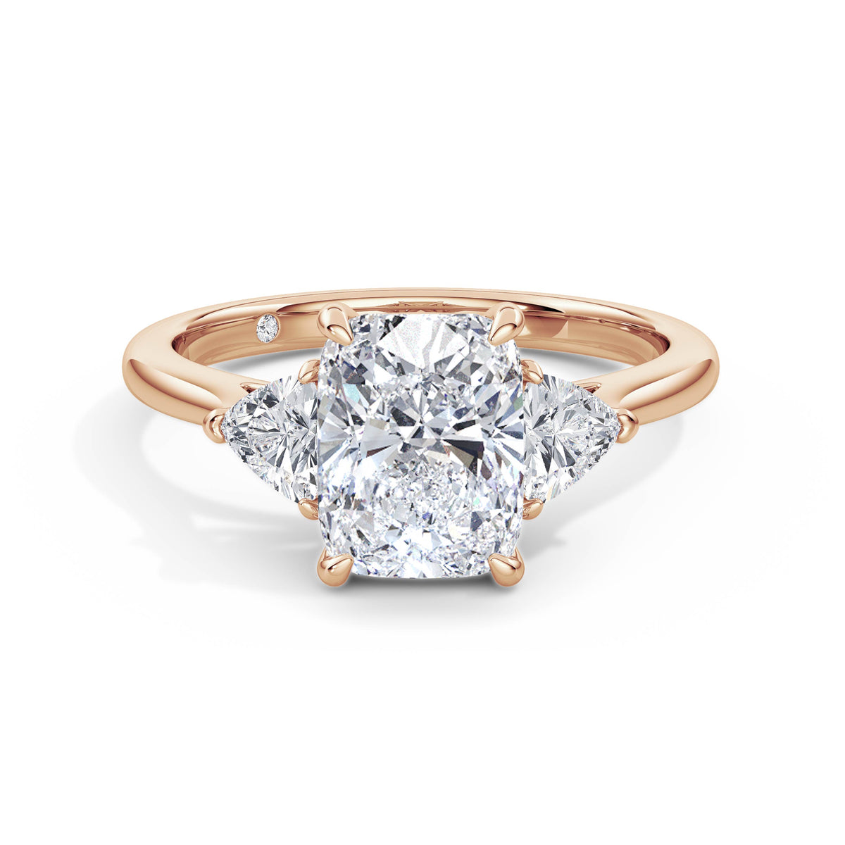 Martha 18k Rose Gold Elongated Cushion Trilogy