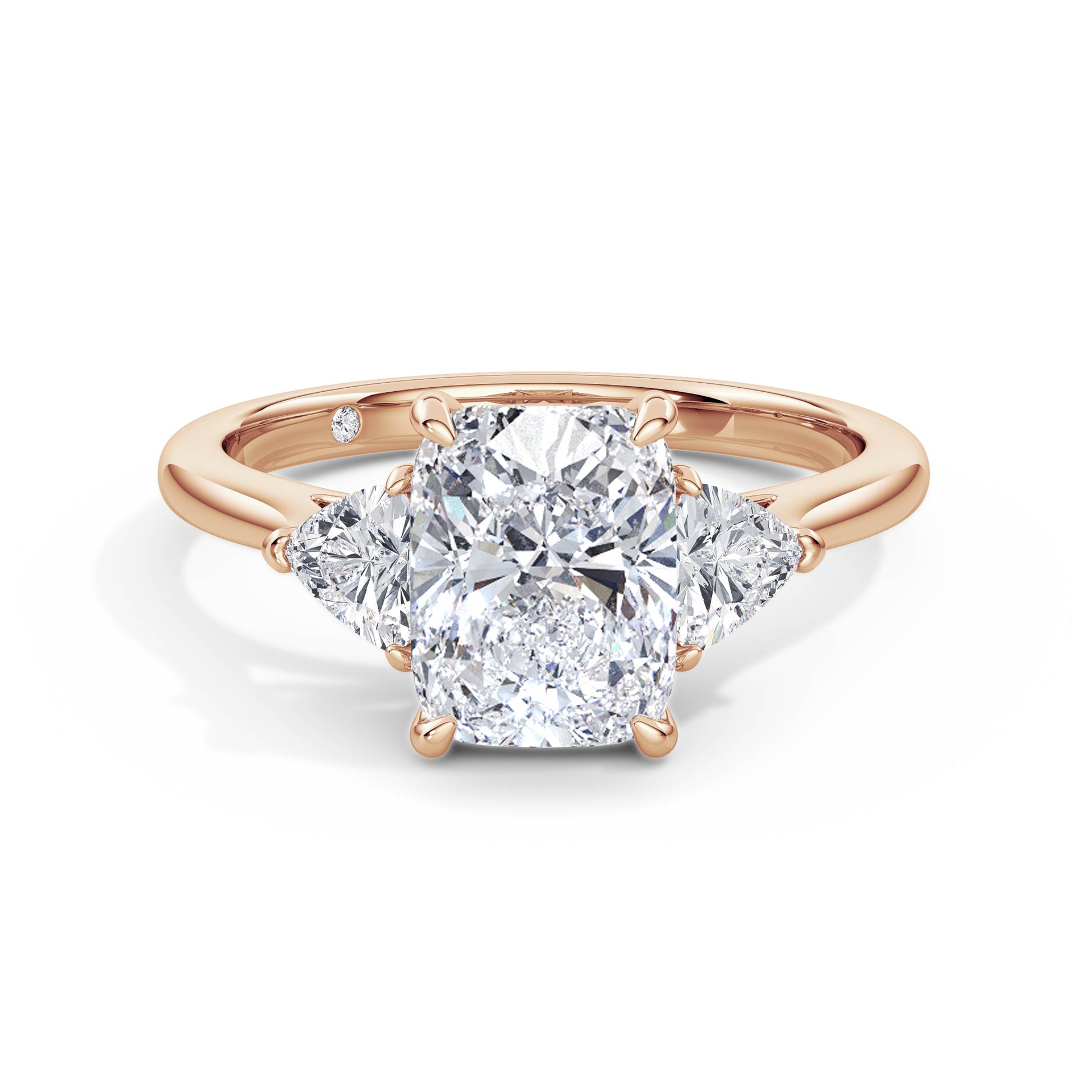 Martha 18k Rose Gold Elongated Cushion Trilogy