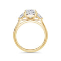 Martha 18k Yellow Gold Elongated Cushion Trilogy