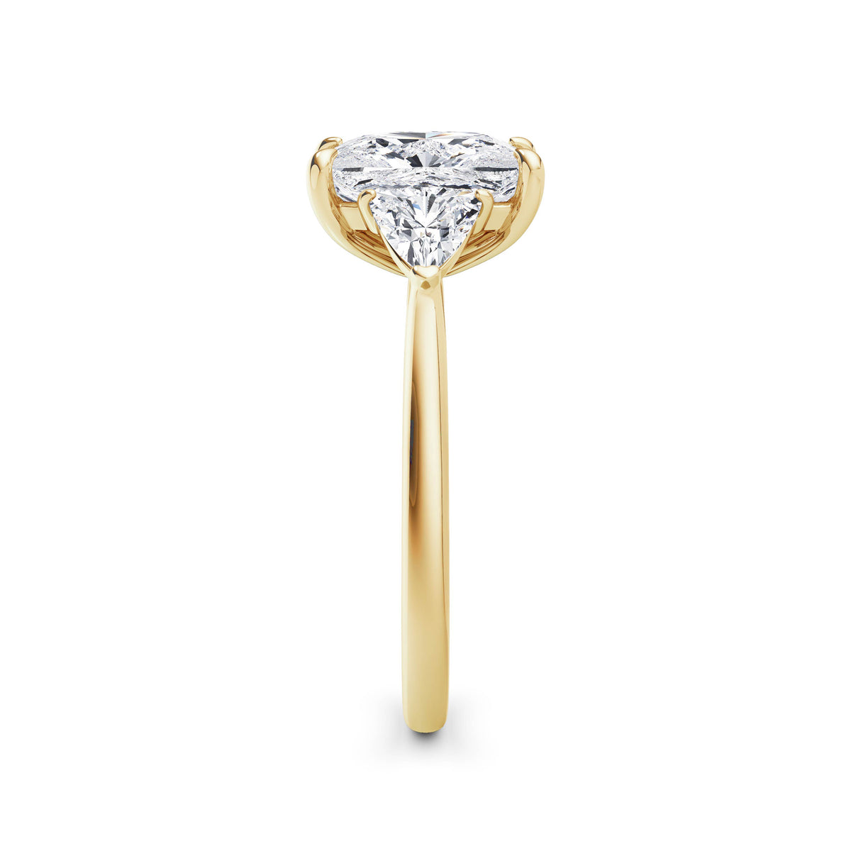 Martha 18k Yellow Gold Elongated Cushion Trilogy