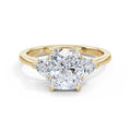 Martha 18k Yellow Gold Elongated Cushion Trilogy