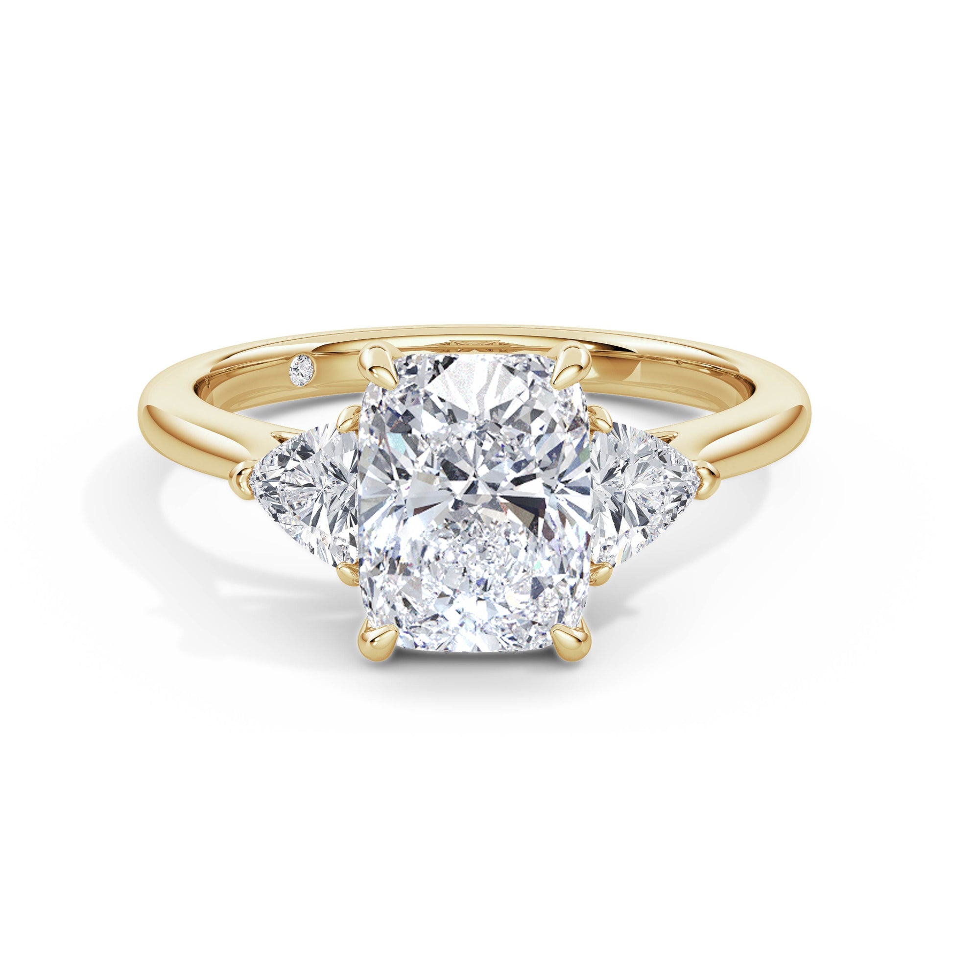 Martha 18k Yellow Gold Elongated Cushion Trilogy