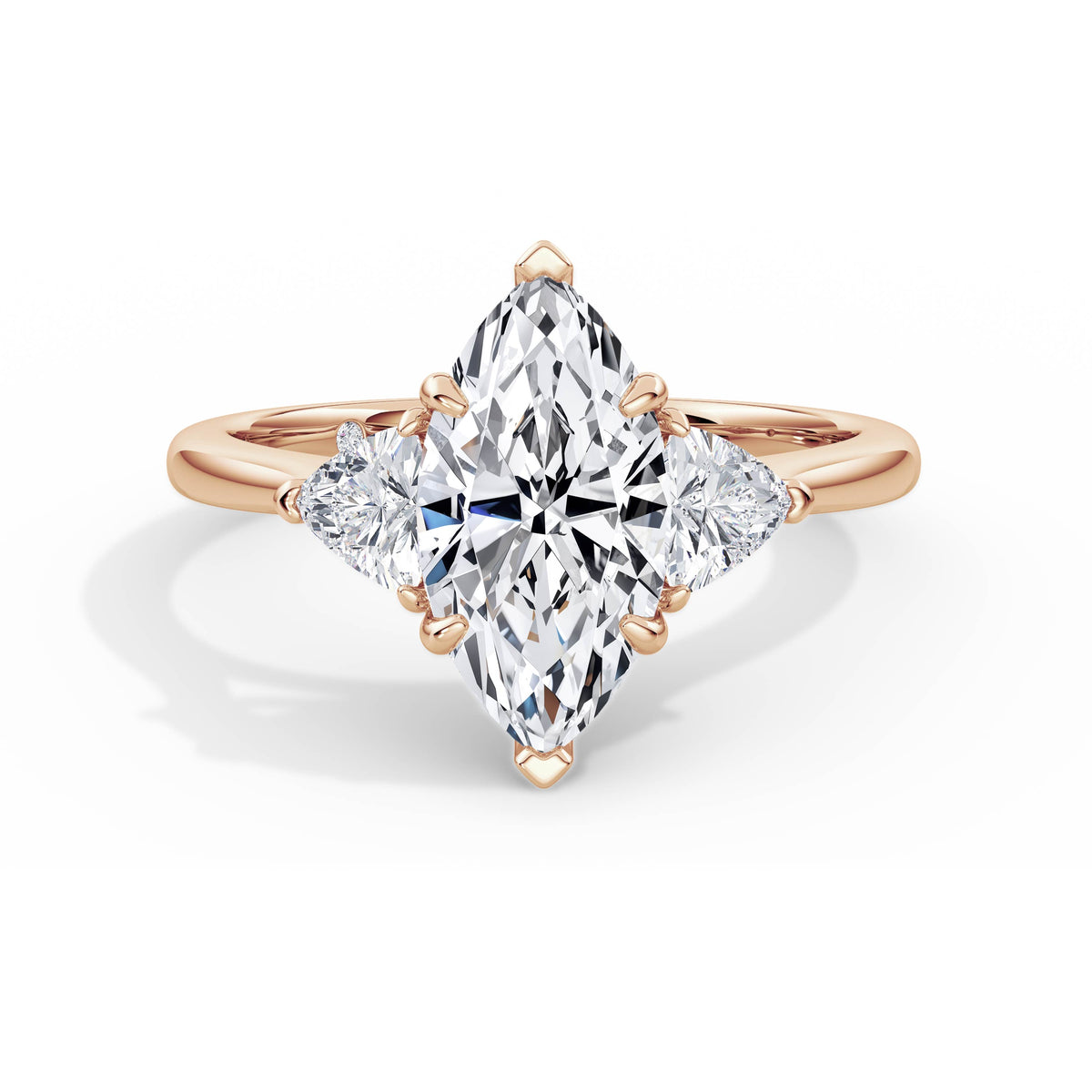 Martha 18k Rose Gold Marquise Trilogy