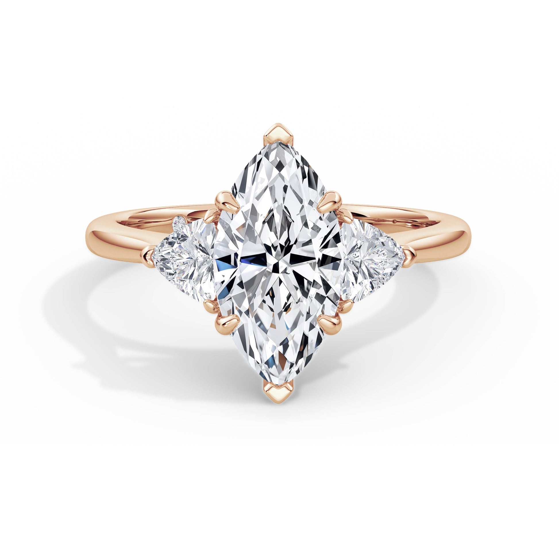 Martha 18k Rose Gold Marquise Trilogy