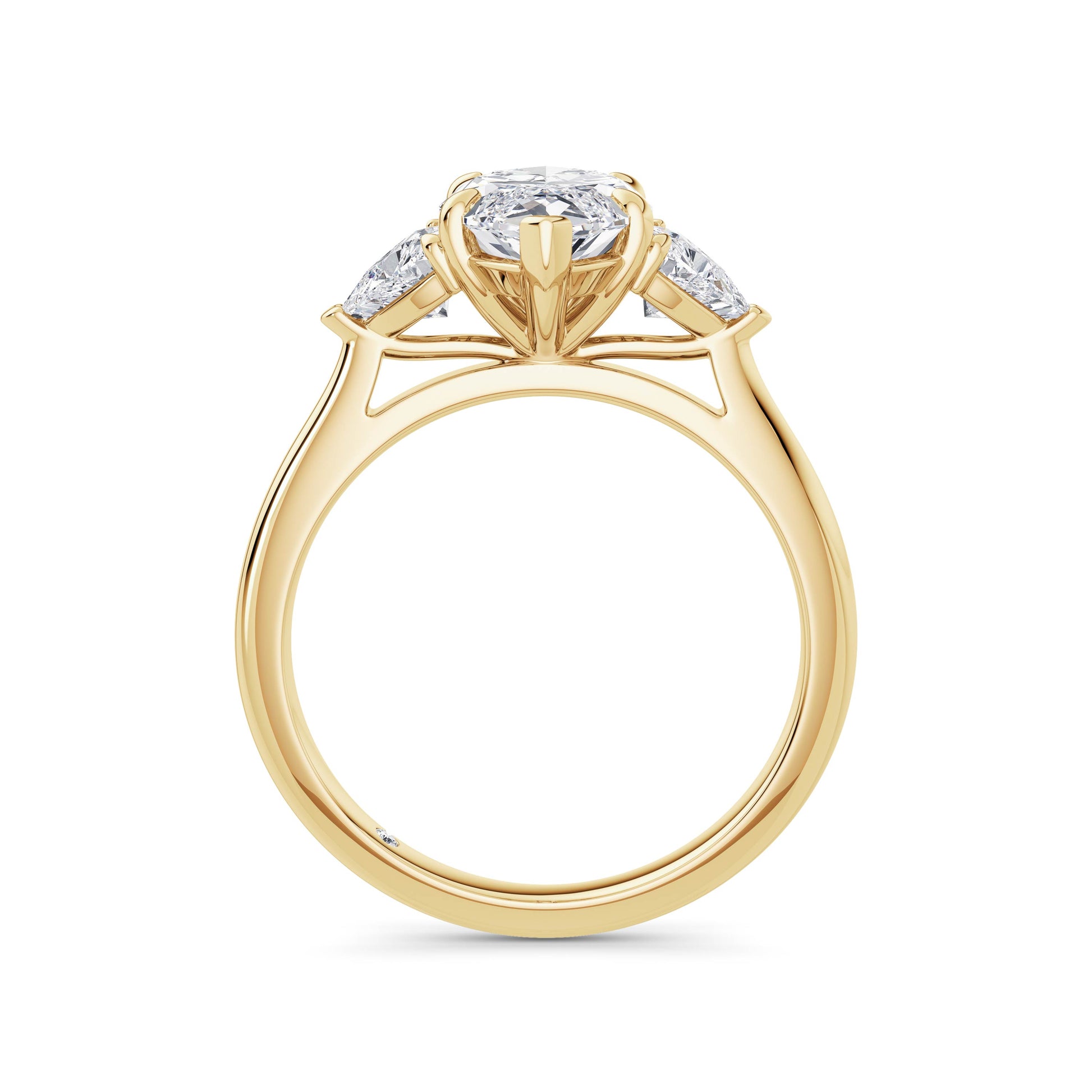 Martha 18k Yellow Gold Marquise Trilogy
