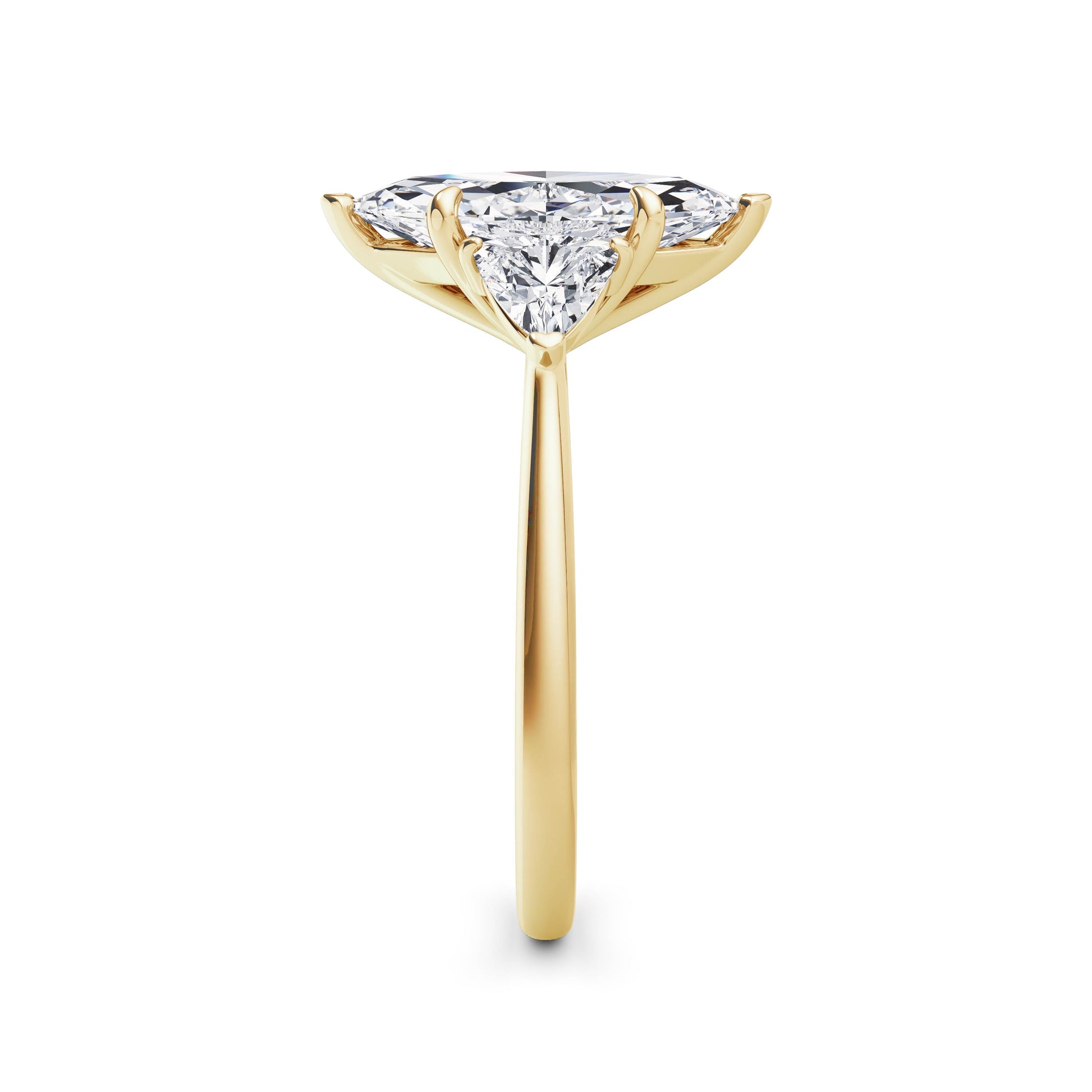 Martha 18k Yellow Gold Marquise Trilogy