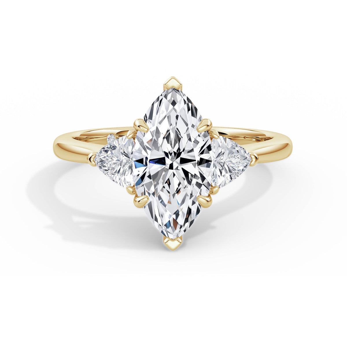 Martha 18k Yellow Gold Marquise Trilogy