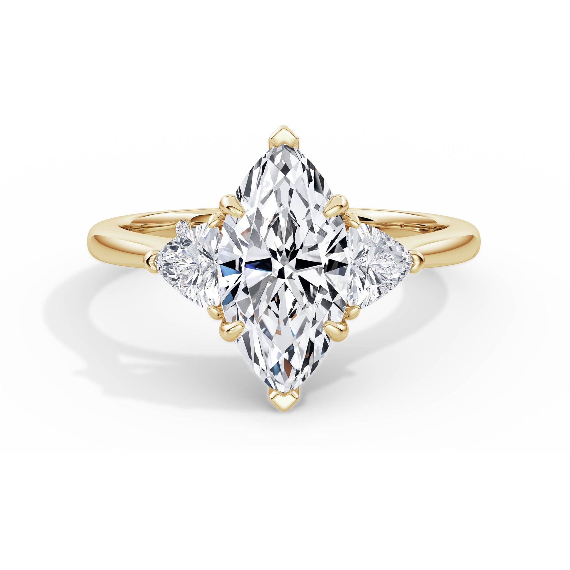 Martha 18k Yellow Gold Marquise Trilogy