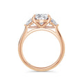 Martha 18k Rose Gold Oval Trilogy