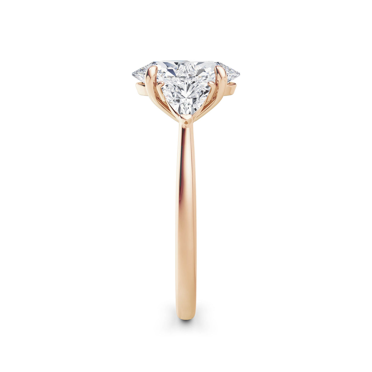 Martha 18k Rose Gold Oval Trilogy