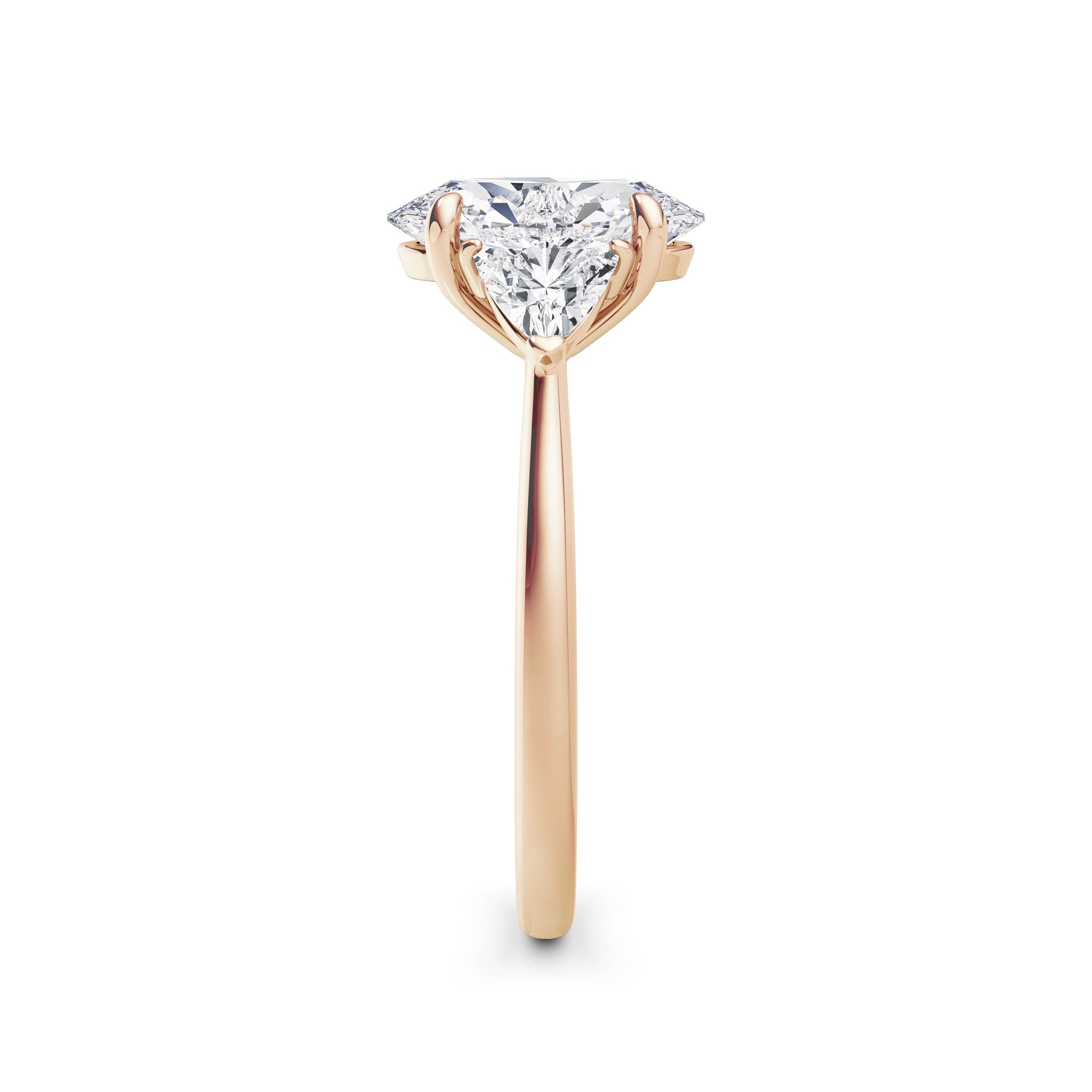 Martha 18k Rose Gold Oval Trilogy
