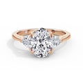Martha 18k Rose Gold Oval Trilogy