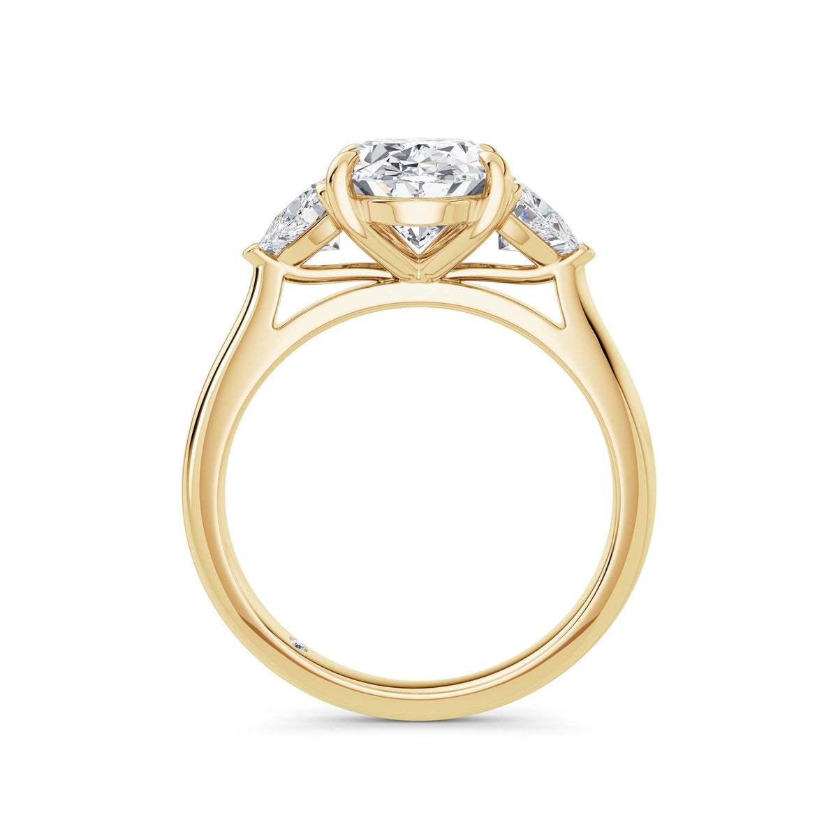 Martha 18k Yellow Gold Oval Trilogy