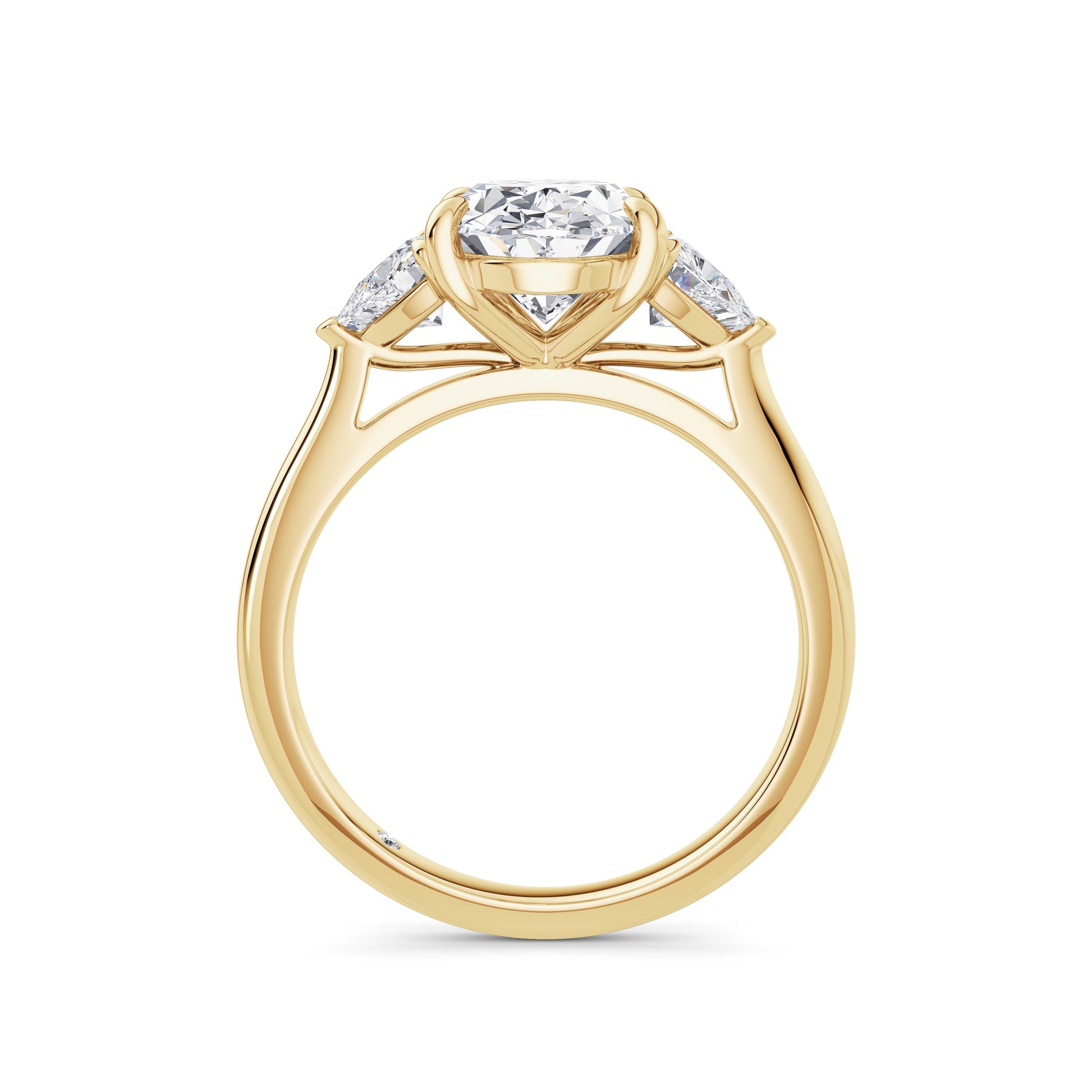Martha 18k Yellow Gold Oval Trilogy