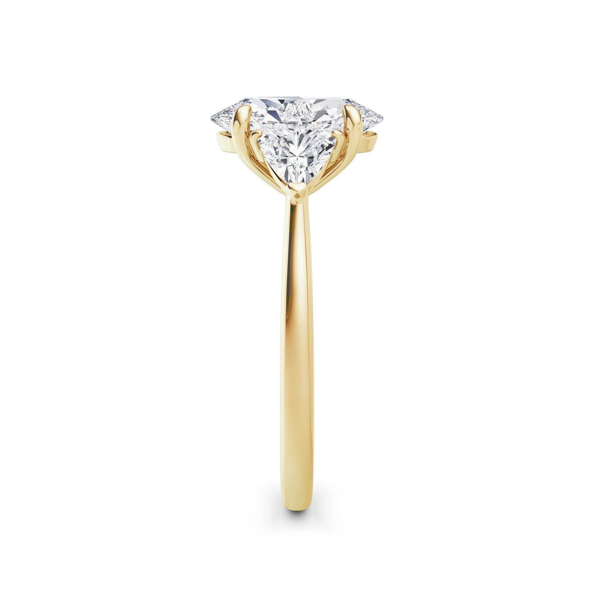 Martha 18k Yellow Gold Oval Trilogy