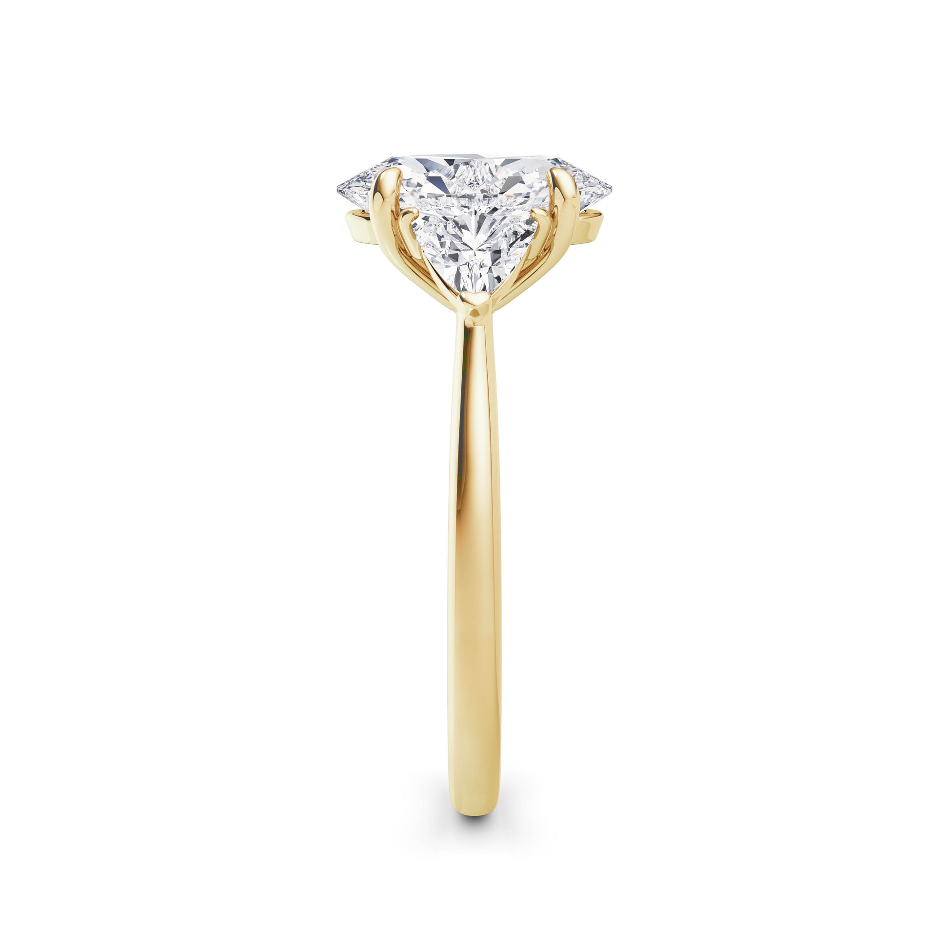 Martha 18k Yellow Gold Oval Trilogy