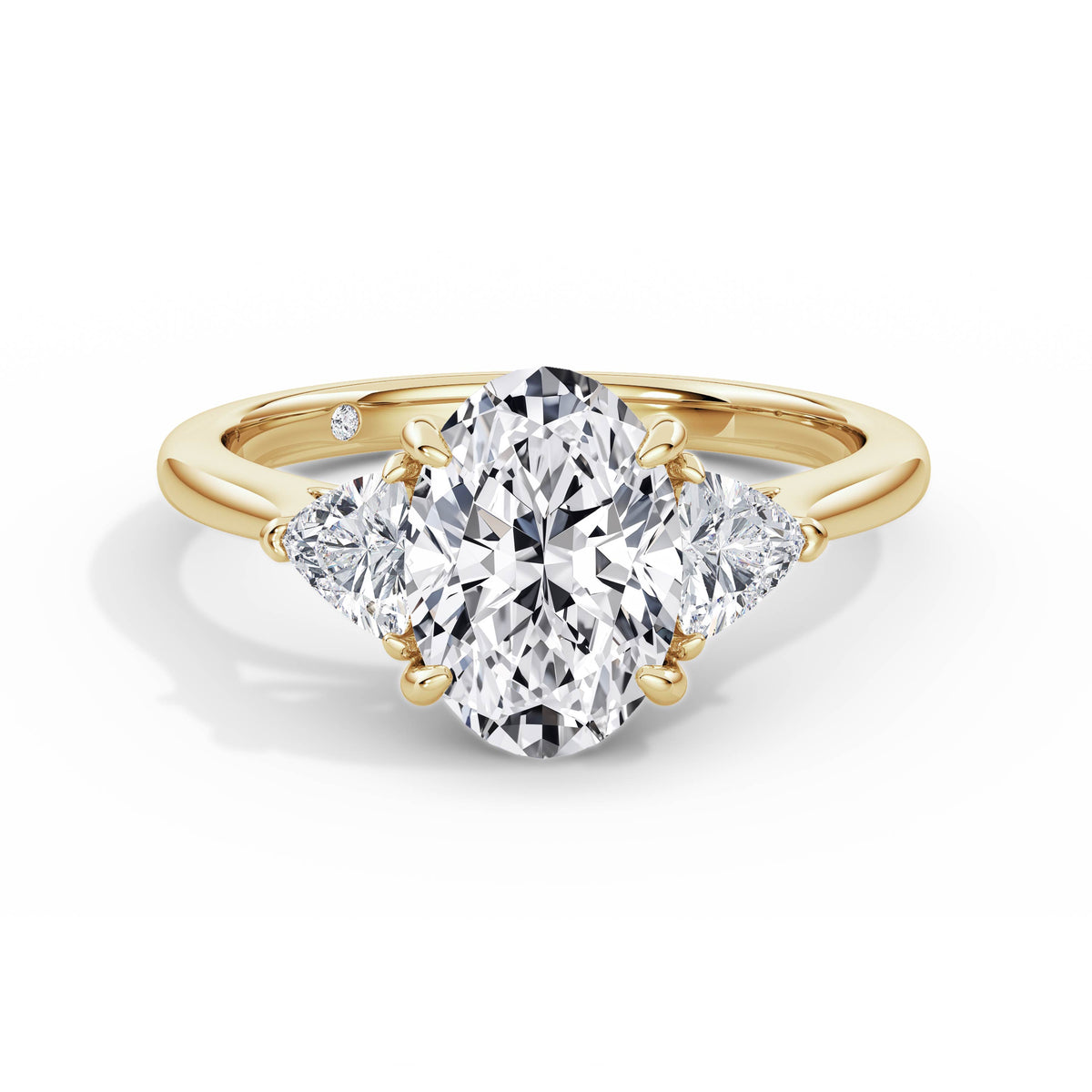 Martha 18k Yellow Gold Oval Trilogy