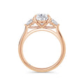 Martha 18k Rose Gold Pear Trilogy