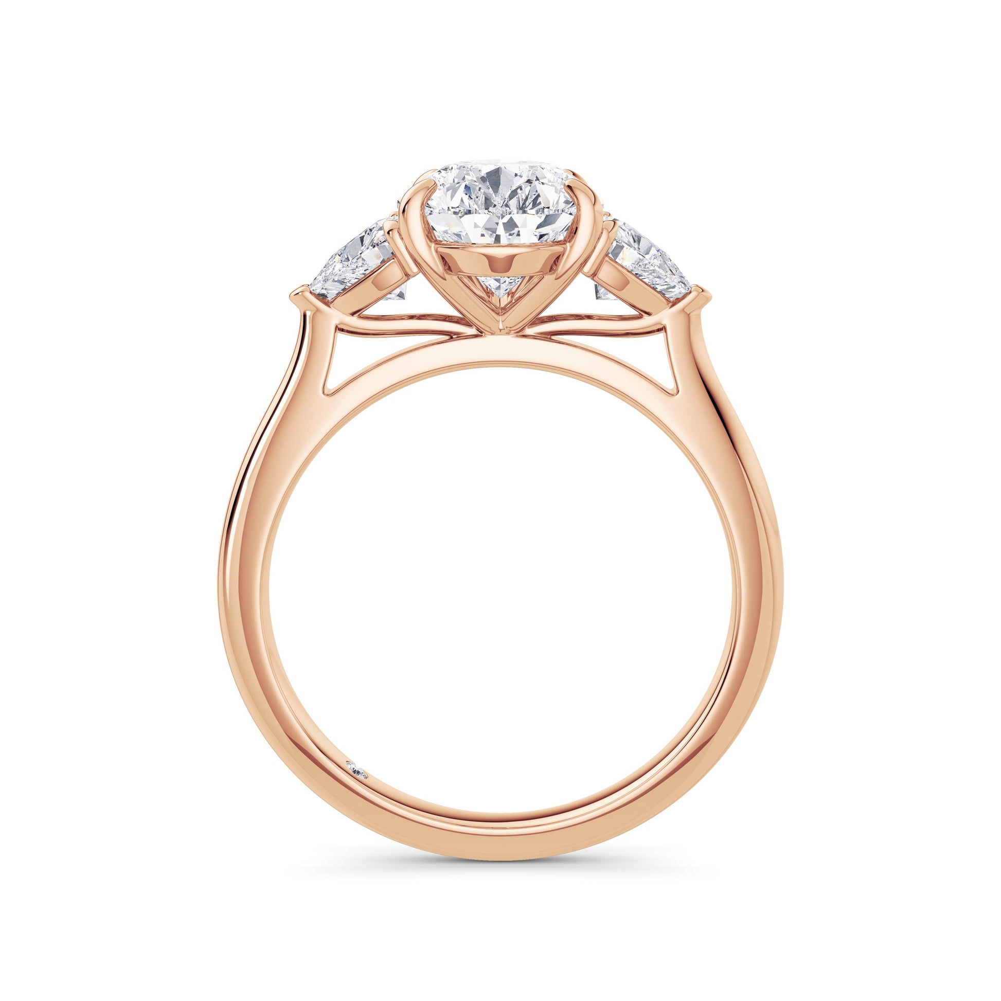 Martha 18k Rose Gold Pear Trilogy