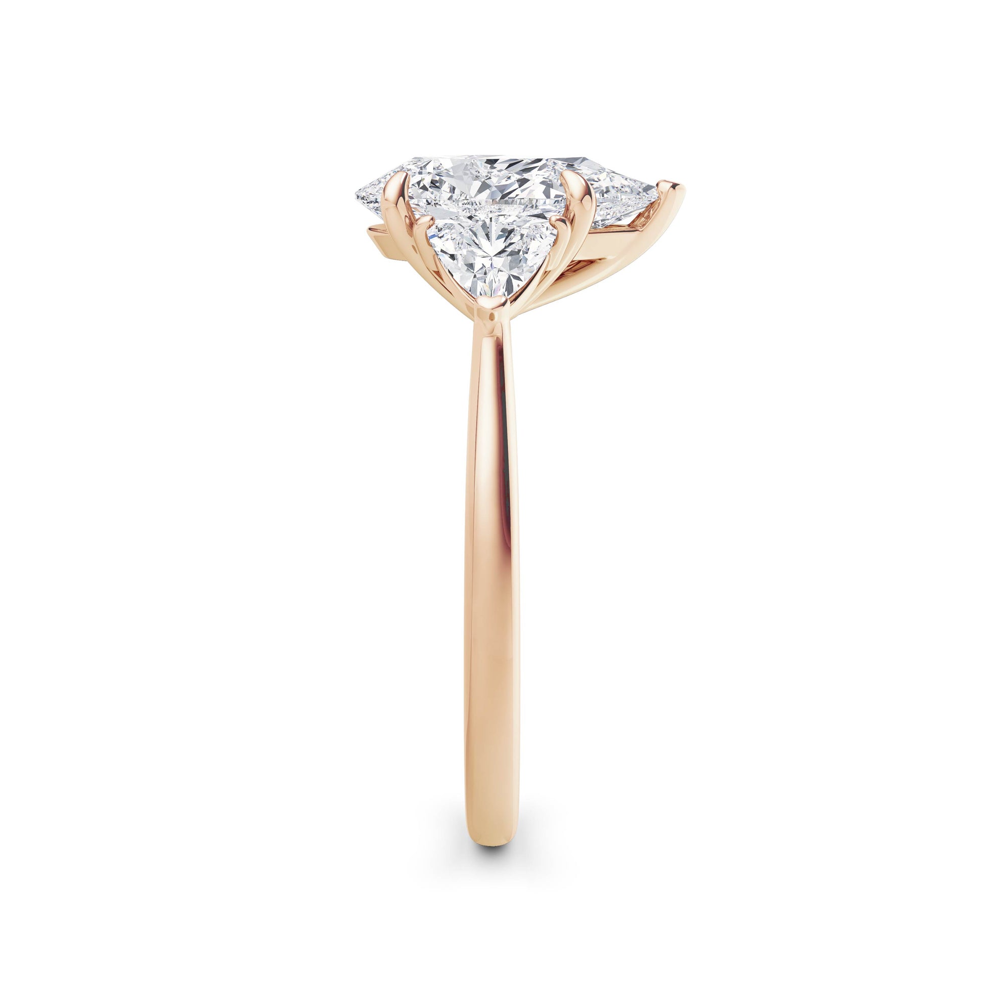 Martha 18k Rose Gold Pear Trilogy