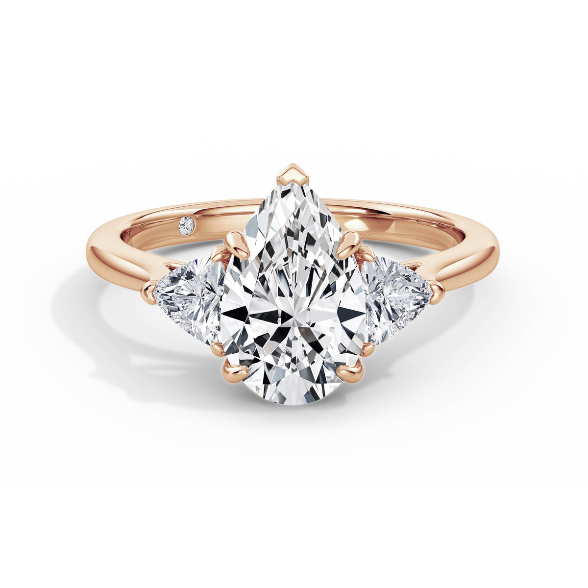 Martha 18k Rose Gold Pear Trilogy