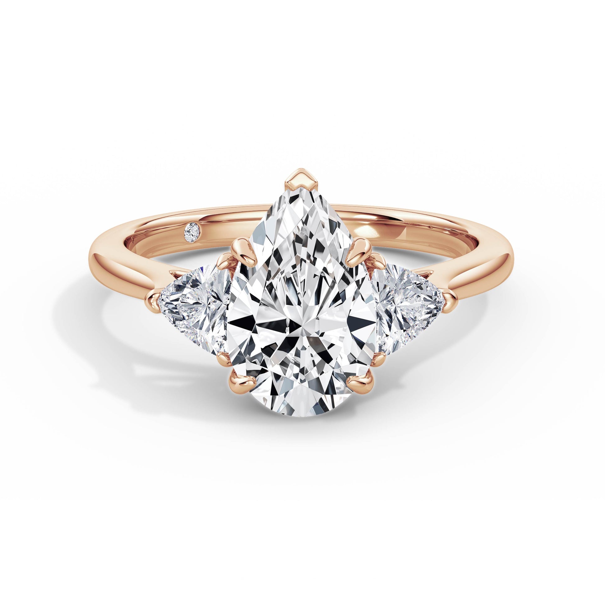 Martha 18k Rose Gold Pear Trilogy