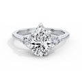Martha 18k White Gold Pear Trilogy