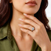 Martha 18k White Gold Radiant Trilogy model
