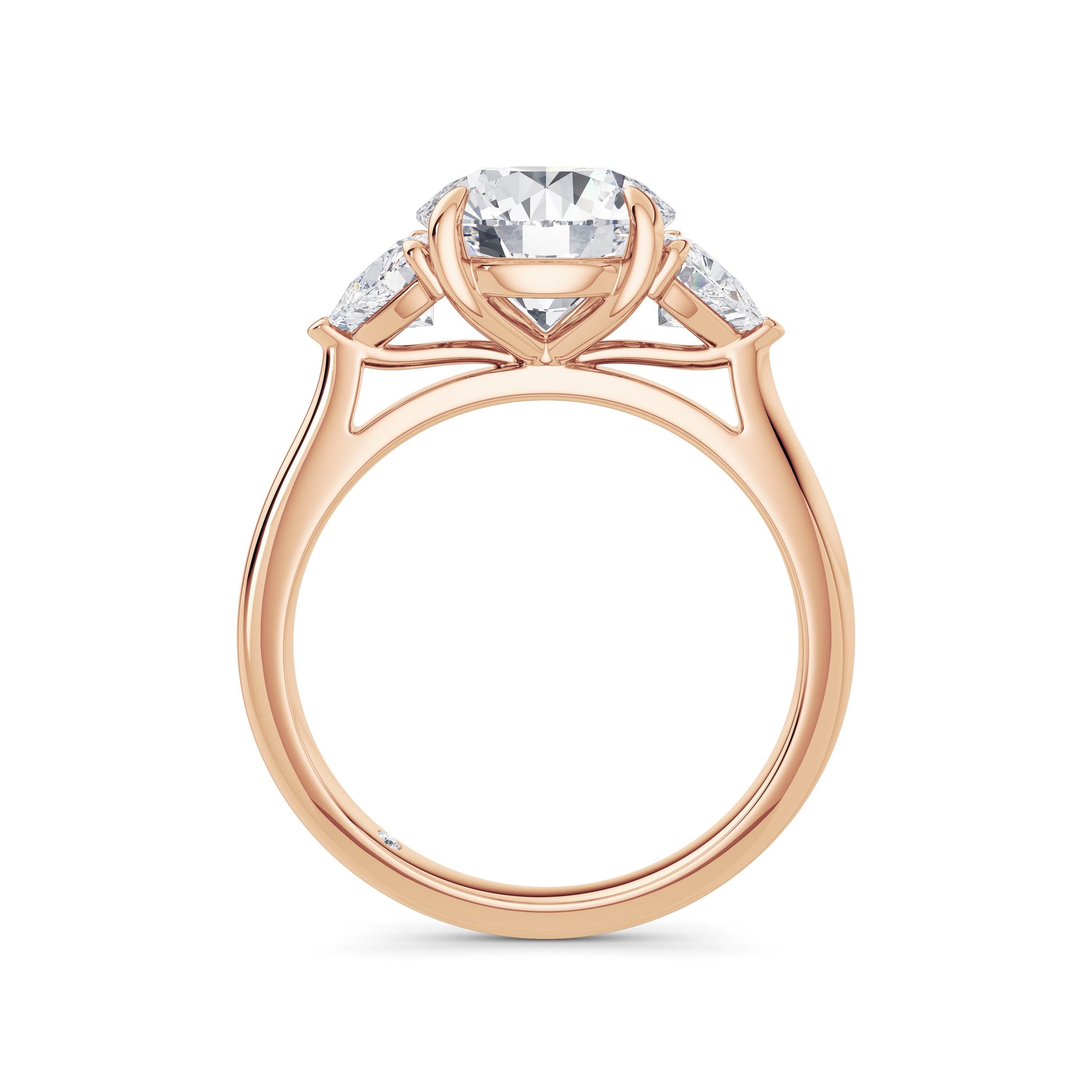 Martha 18k Rose Gold Round Trilogy