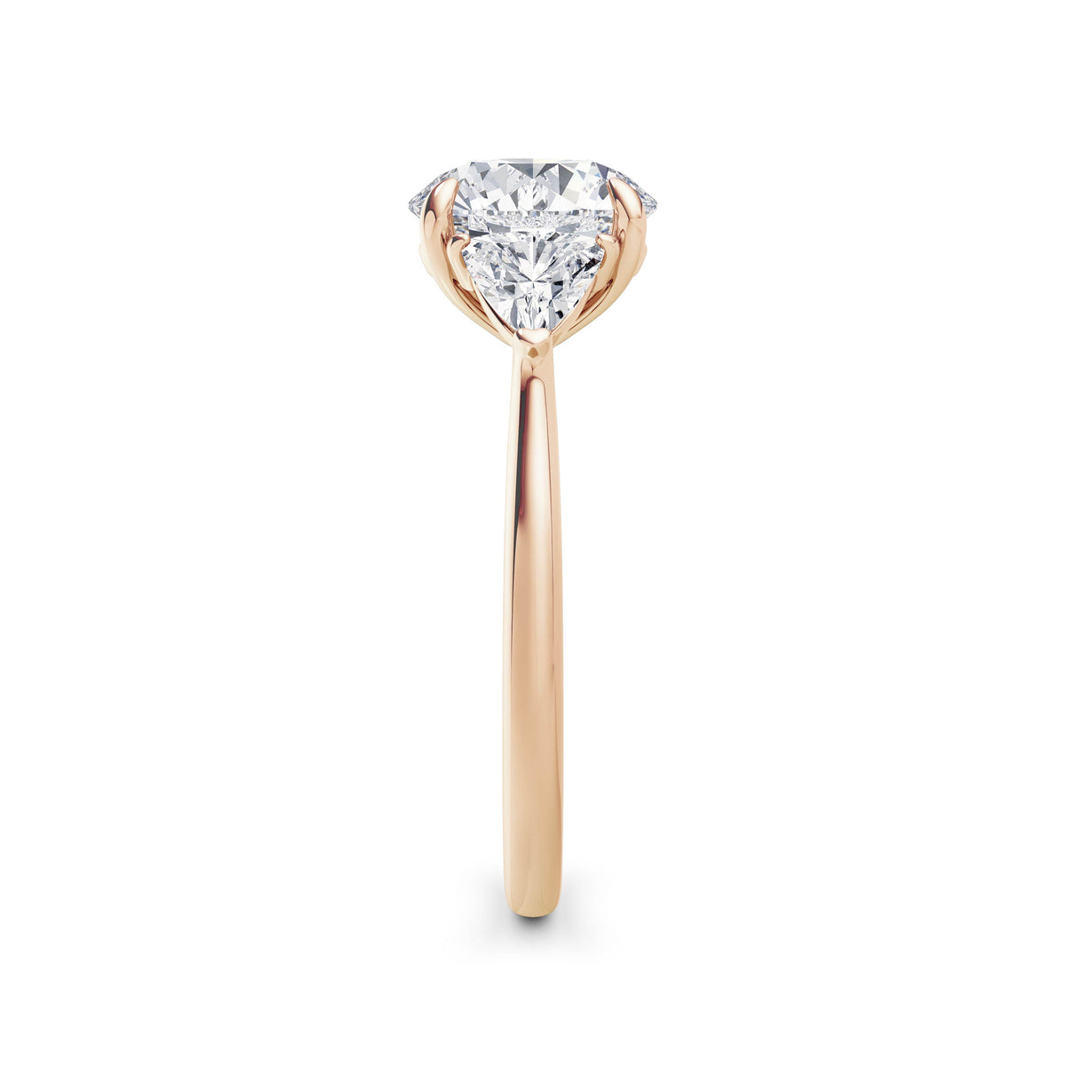 Martha 18k Rose Gold Round Trilogy