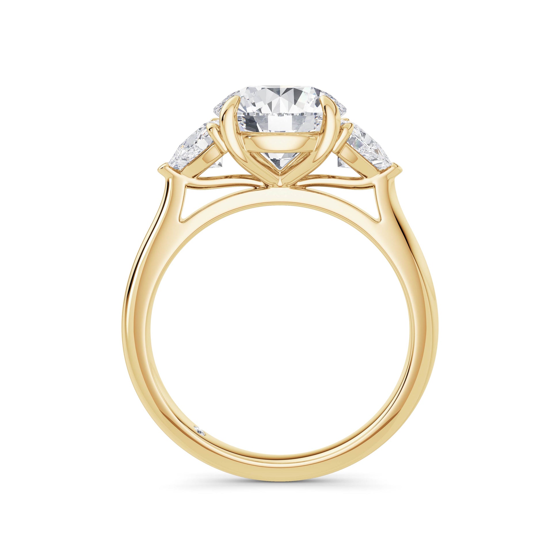 Martha 18k Yellow Gold Round Trilogy