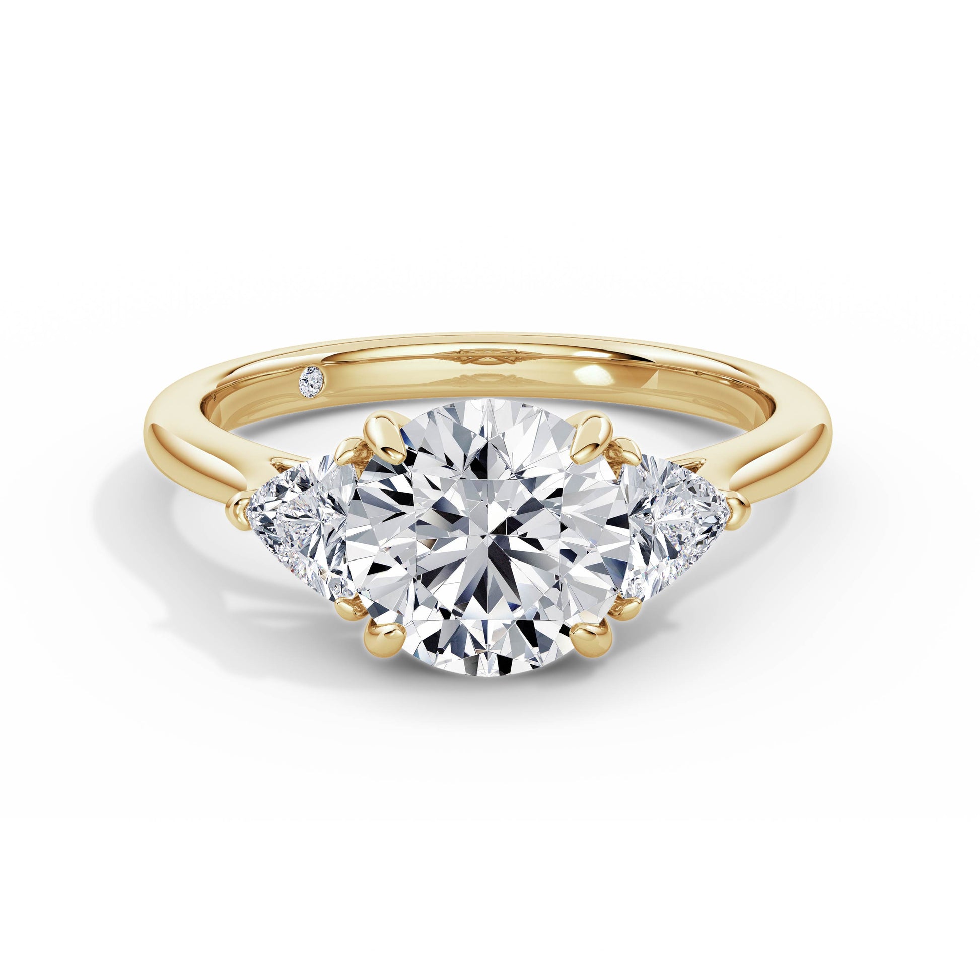 Martha 18k Yellow Gold Round Trilogy
