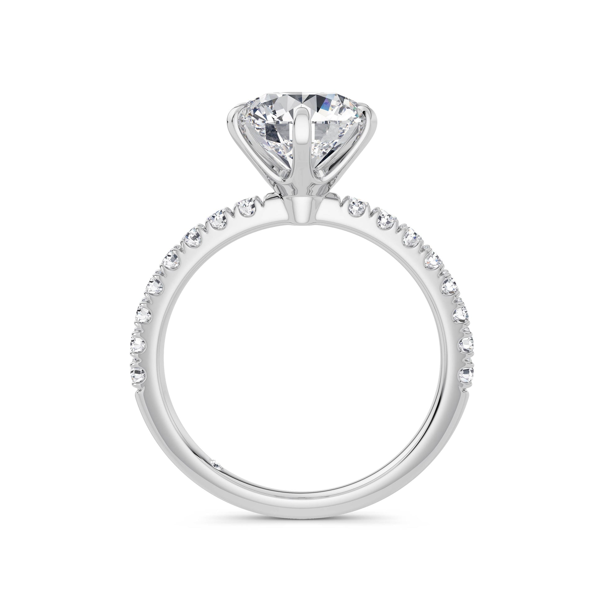 Martha Platinum Round Diamond Band