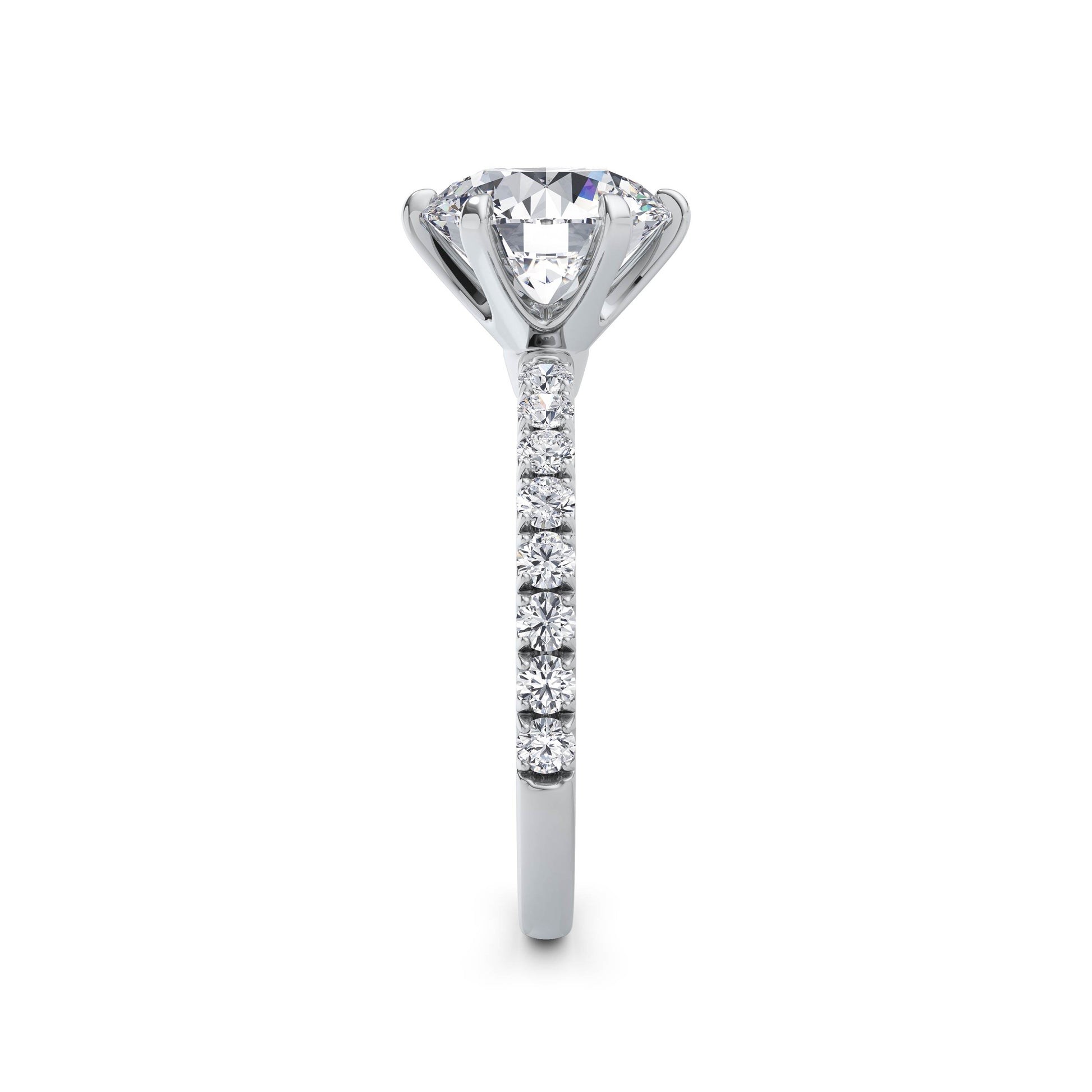 Martha Platinum Round Diamond Band