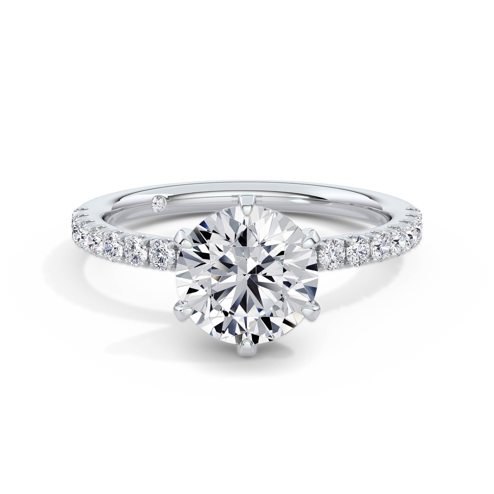 Martha Platinum Round Diamond Band