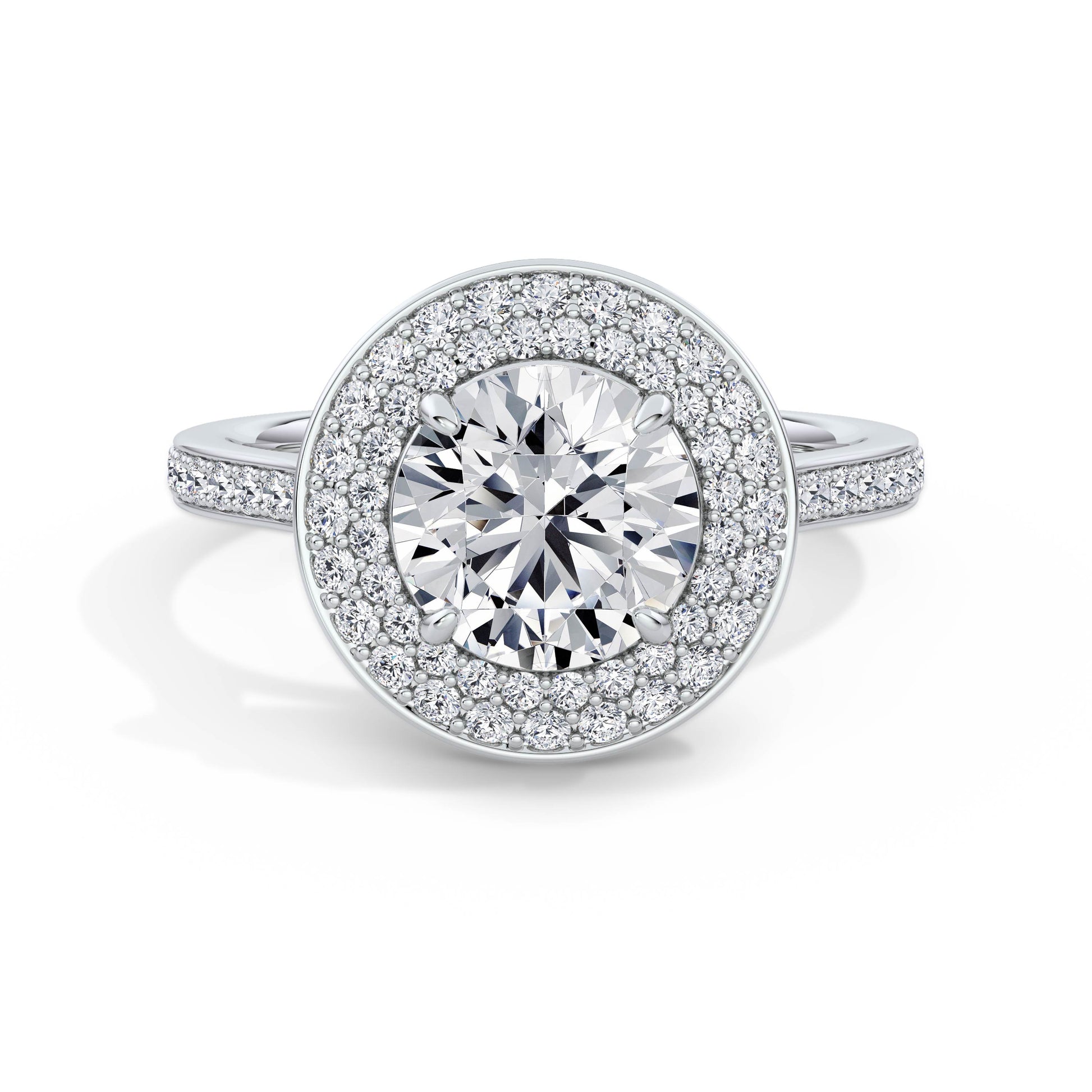 Martha Platinum Round Halo