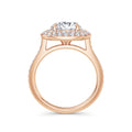Martha 18k Rose Gold Round Halo