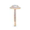 Martha 18k Rose Gold Round Halo