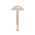 Martha 18k Rose Gold Round Halo