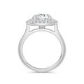 Martha 18k White Gold Round Halo