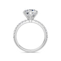 Martha 18k White Gold Round Diamond Band