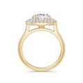 Martha 18k Yellow Gold Round Halo