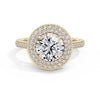 Martha 18k Yellow Gold Round Halo