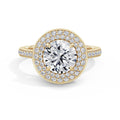Martha 18k Yellow Gold Round Halo